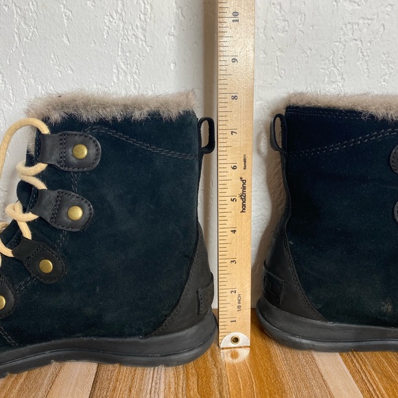 Sorel Explorer Joan Boots Women’s Black Suede Leather Lace Up Waterproof Size 9 - Picture 11 of 16